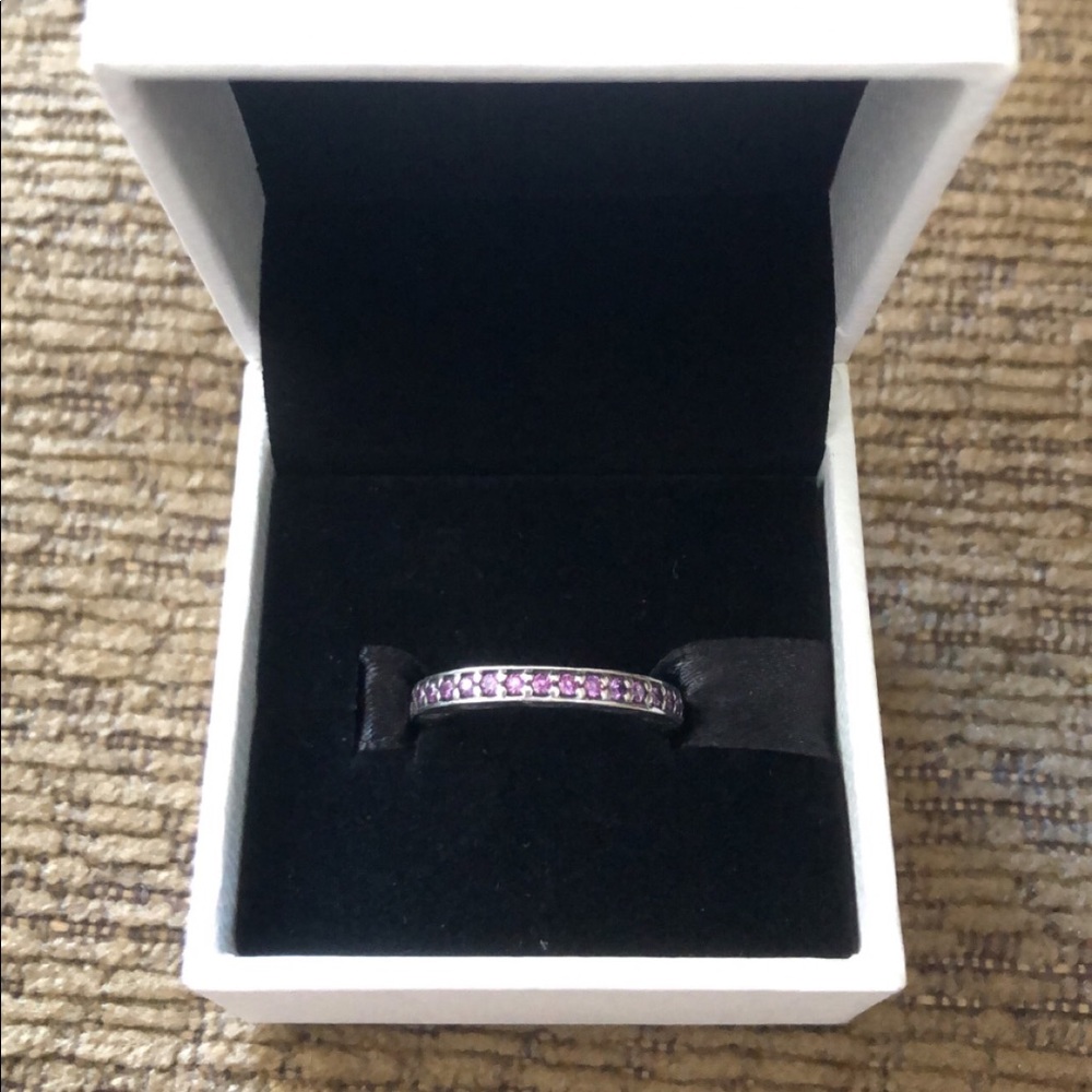 Pandora Sterling Silver and Purple Band Ring